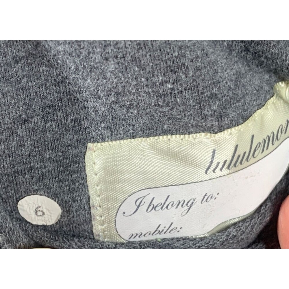 Lululemon Scuba Hoodie Jacket Womens Size 6 Dark Gray Light Gray Full Zip READ - Picture 3 of 9